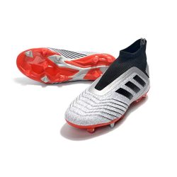 adidas Predator 19+ FG Zapatos - Plata Negro Rojo_6.jpg